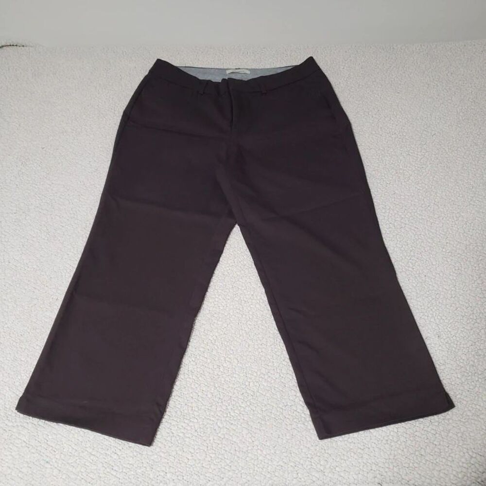 Dockers | Classic Brown Straight Wide Leg Capri Pants | Women 8